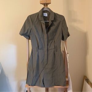 Nine West Khaki Short Sleeve Romper